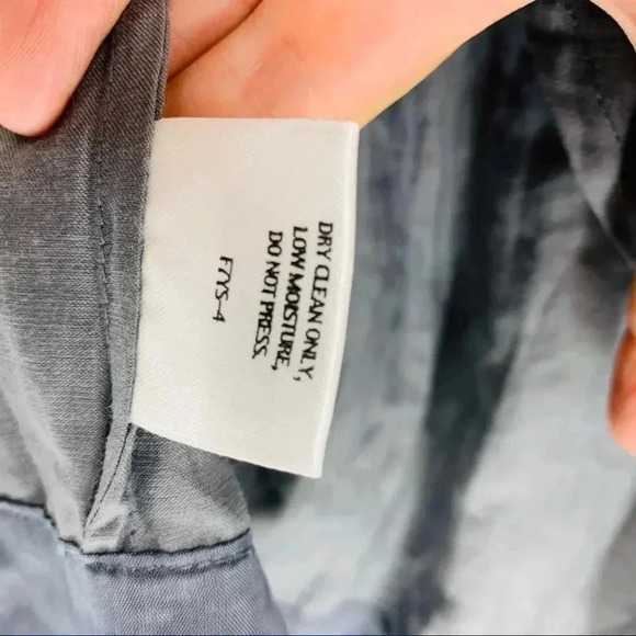 Eileen Fisher steel satin crinkle metallic jacket - Picture 7 of 12